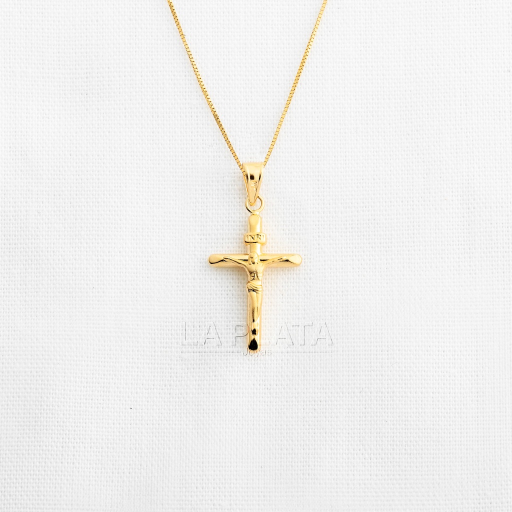 DIJE CRUZ CON SIMBOLO MACIZO