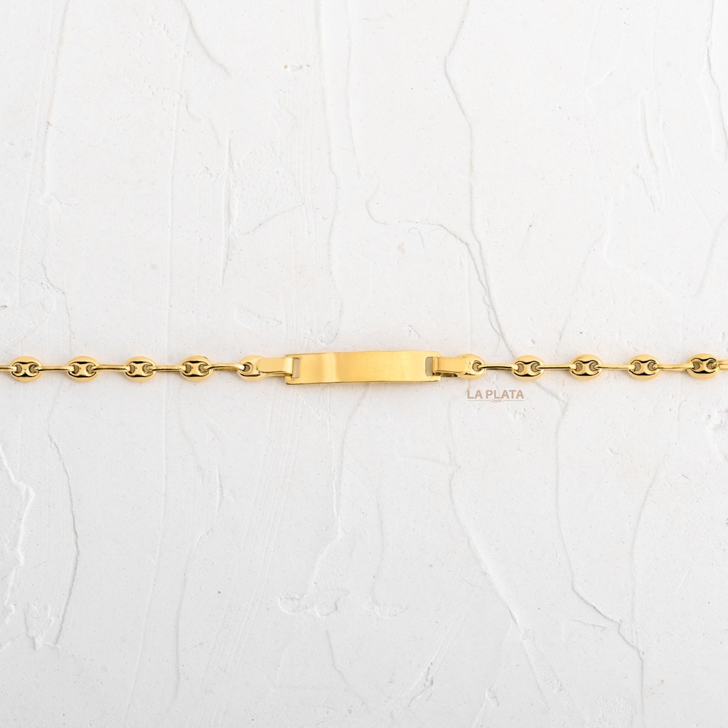 PULSERA BEBE NACIONAL ESLABON ORO AMARILLO