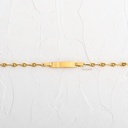 PULSERA BEBE NACIONAL ESLABON ORO AMARILLO