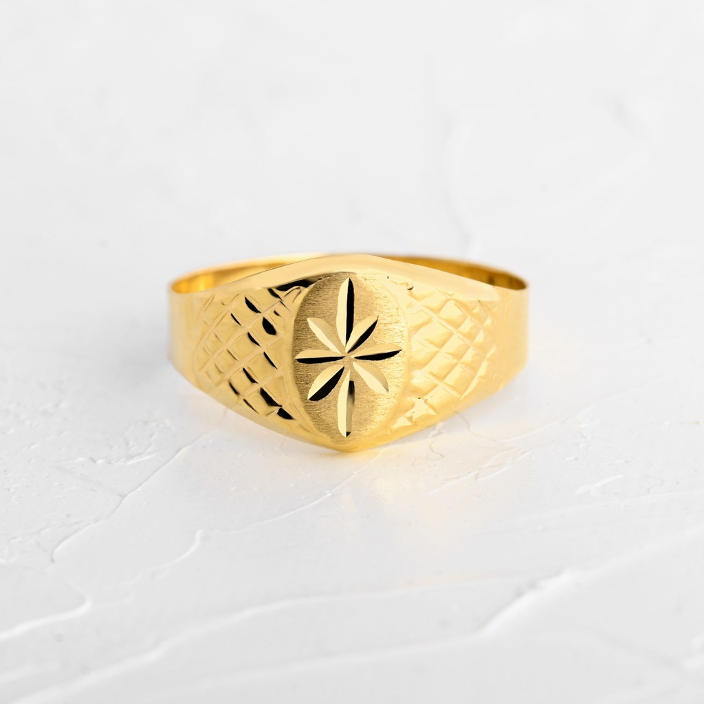 ANILLO HOMBRE ESTRELLA DORADA