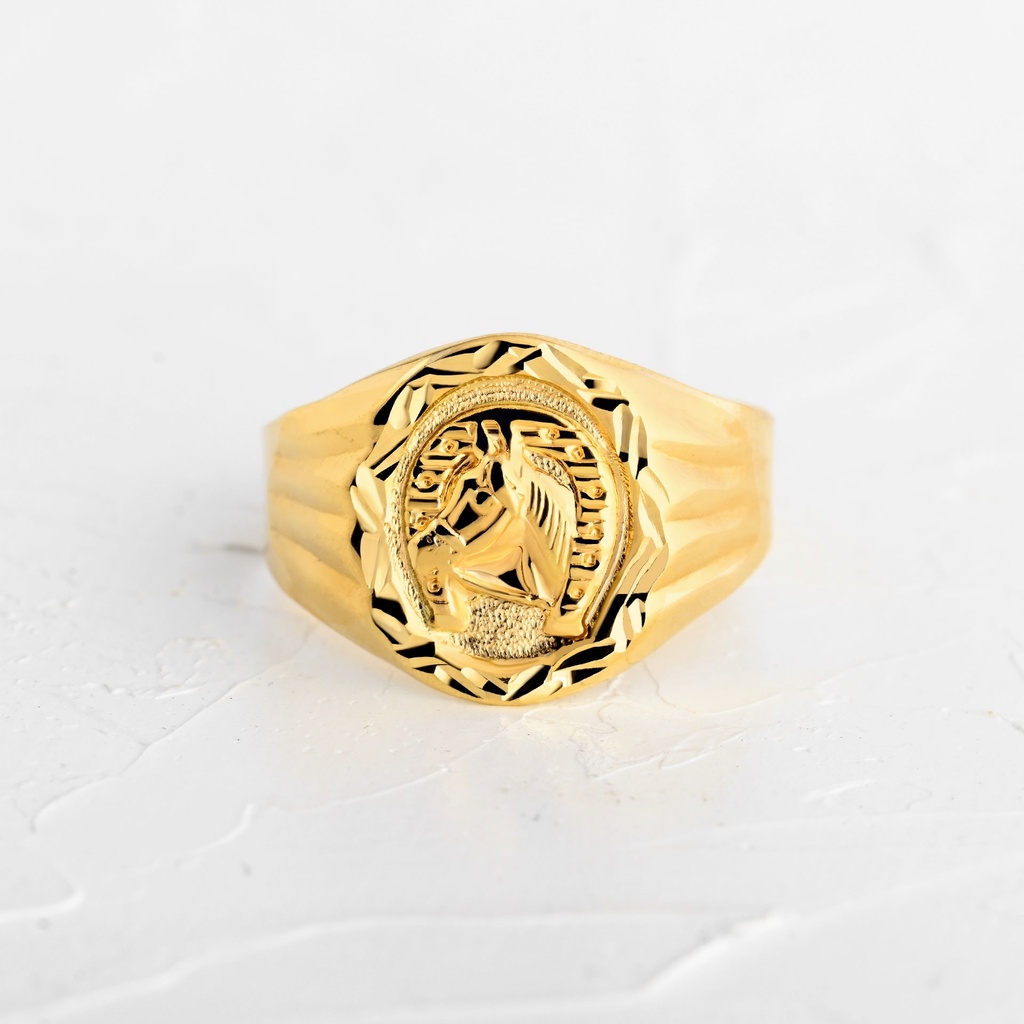 ANILLO HOMBRE CORCEL DORADO