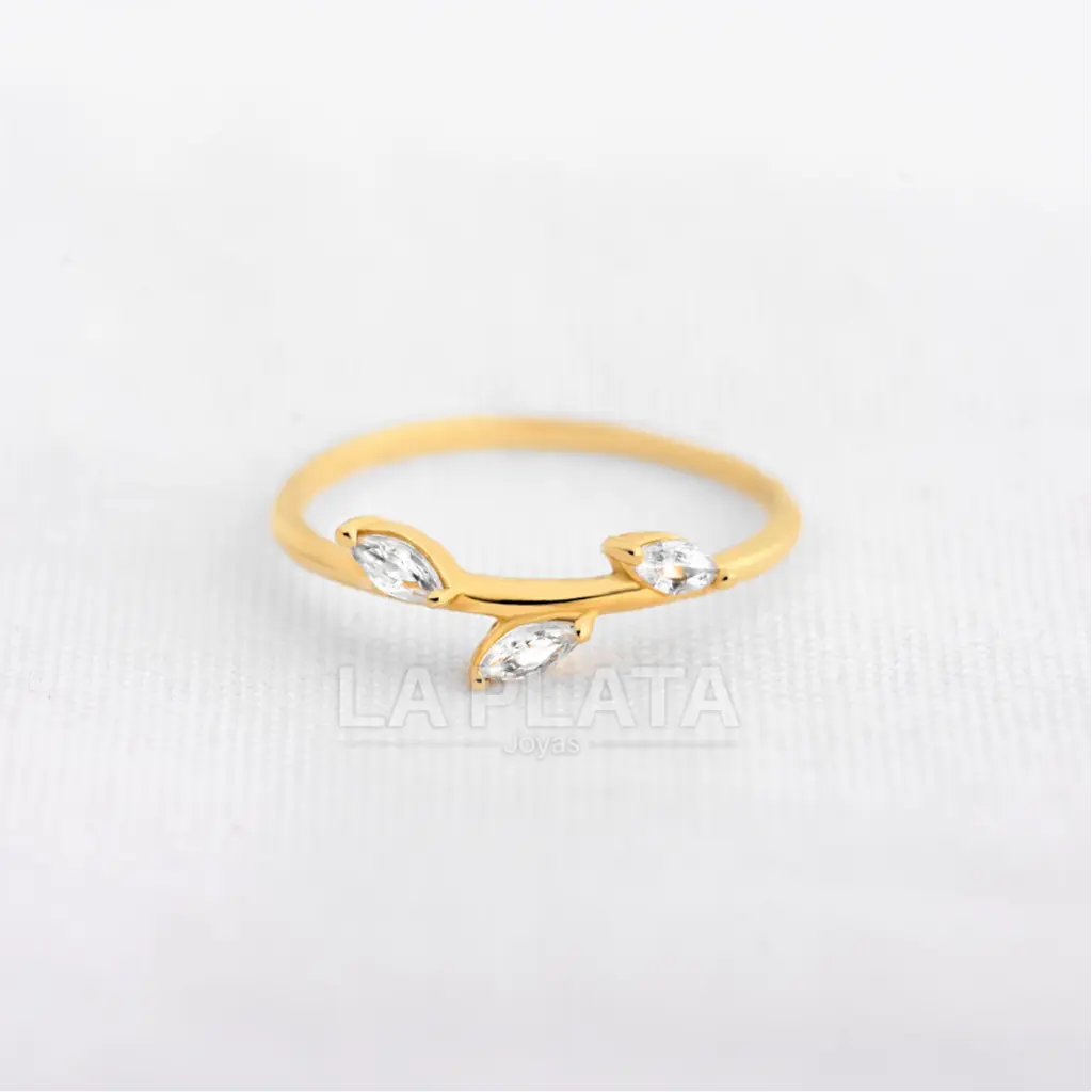 ANILLOS CIRCÓN TRES HOJAS