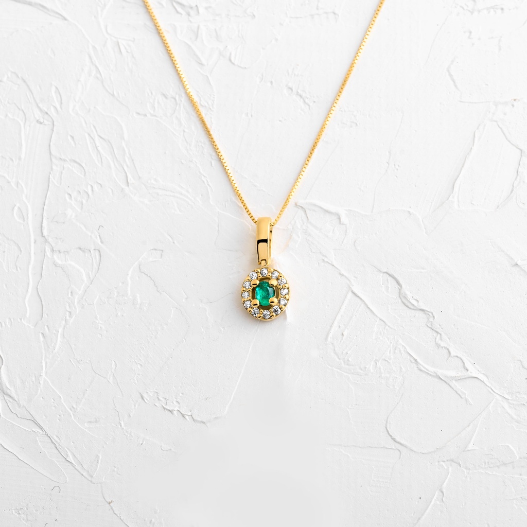 DIJE ESMERALDA MINI OVAL