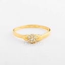 ANILLO FLOR EN RELIEVE CON CORAZÓN