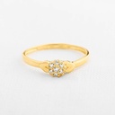 ANILLO FLOR EN RELIEVE CON CORAZÓN