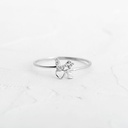 ANILLO LO-VE CON CIRCÓN ORO BLANCO