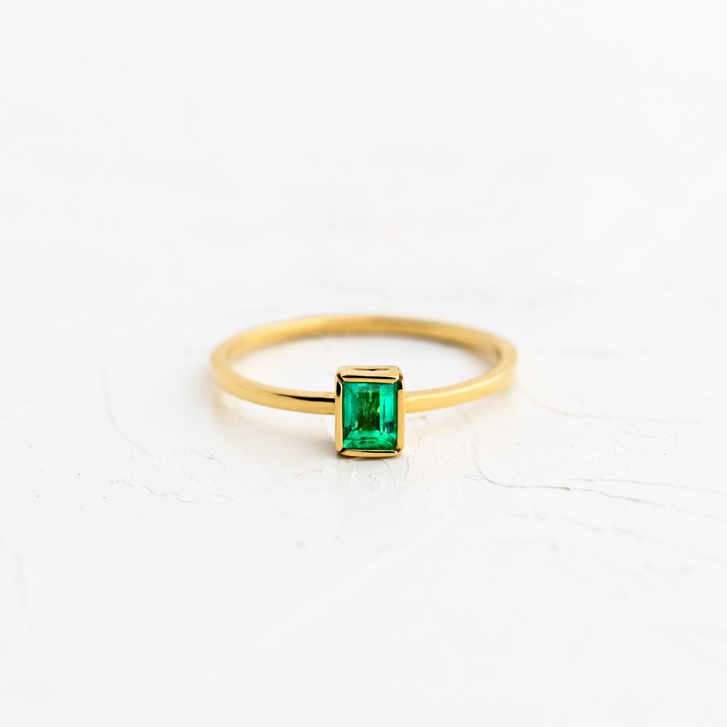 ANILLO ESMERALDA ROCIO VERDE 