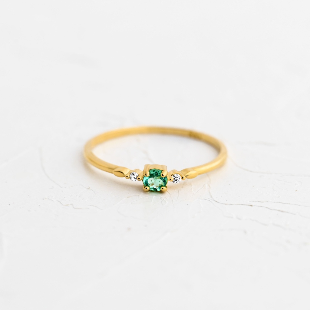 ANILLO ESMERALDA ROCIO VERDE  
