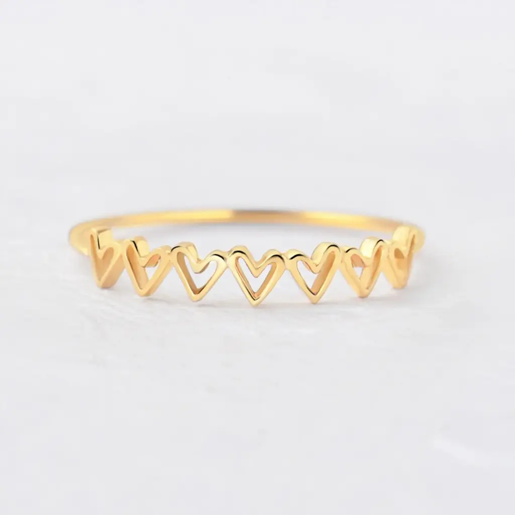 ANILLO SILUETA DE CORAZONES ENLAZADOS