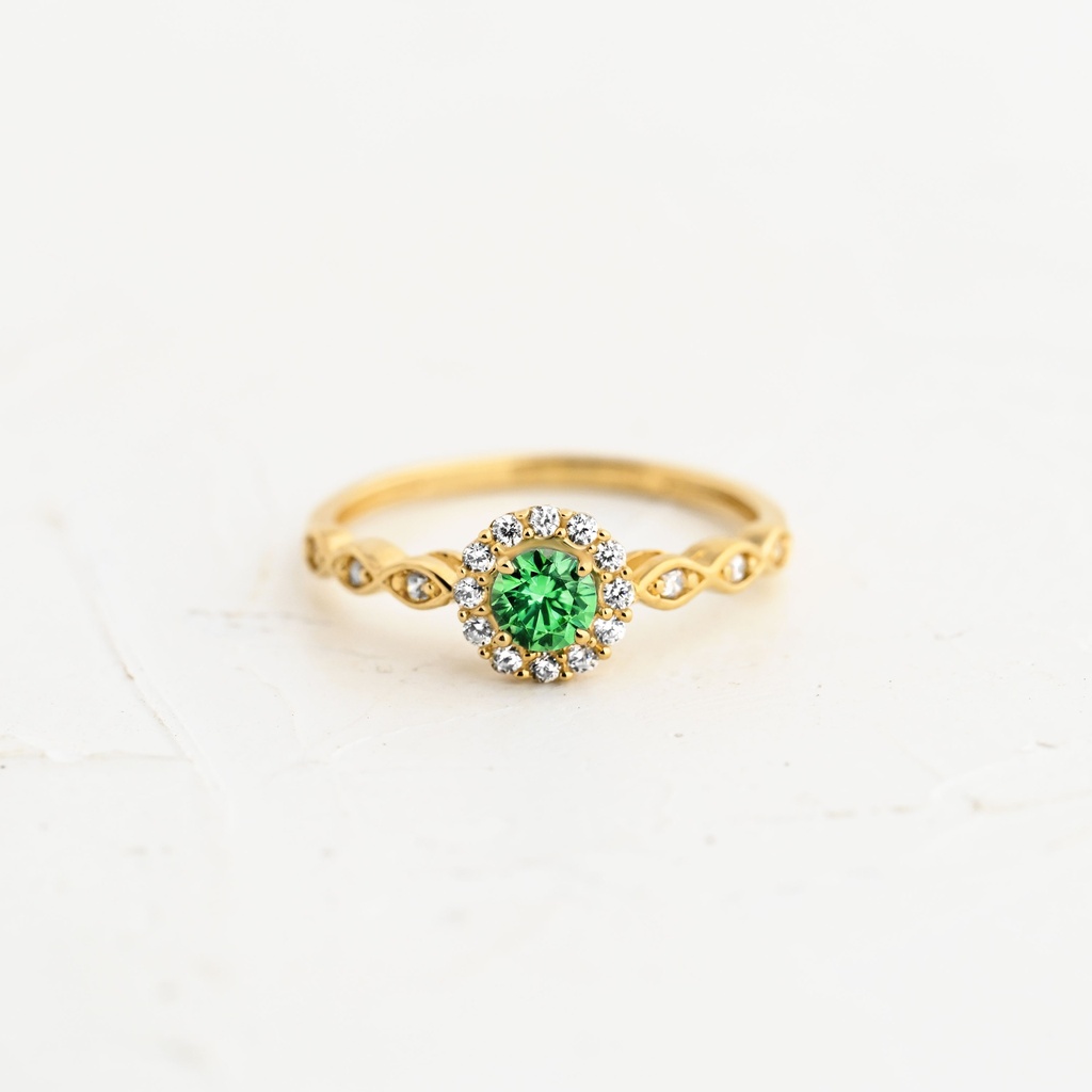 ANILLO FLOR DE CIRCONES