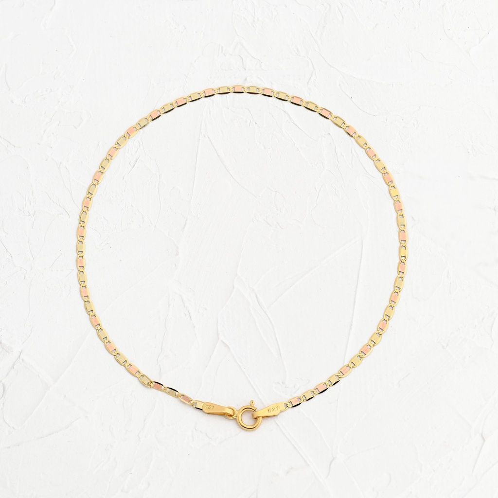 PULSERA ITALIANA PLANA TRES OROS
