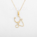 DIJE FONENDO  CIRCON BLANCO