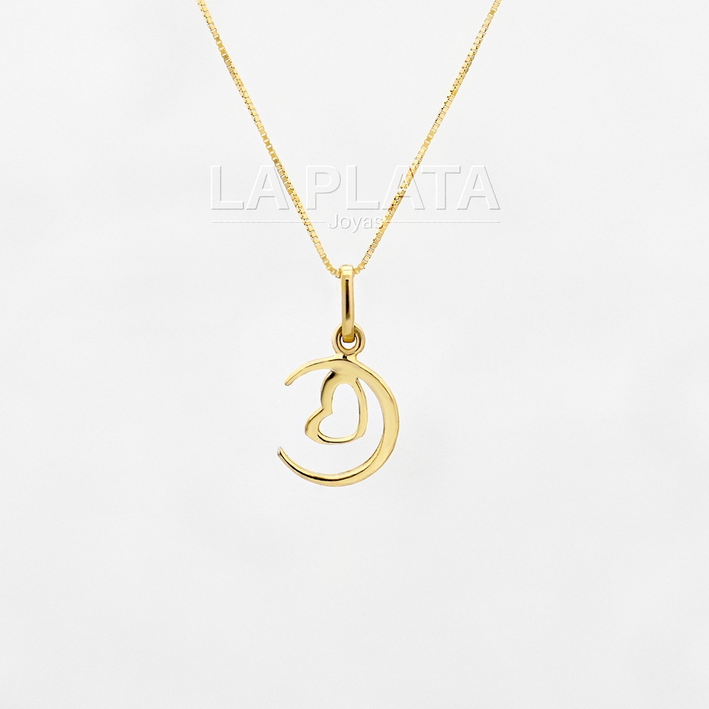 DIJE LUNA Y CORAZON