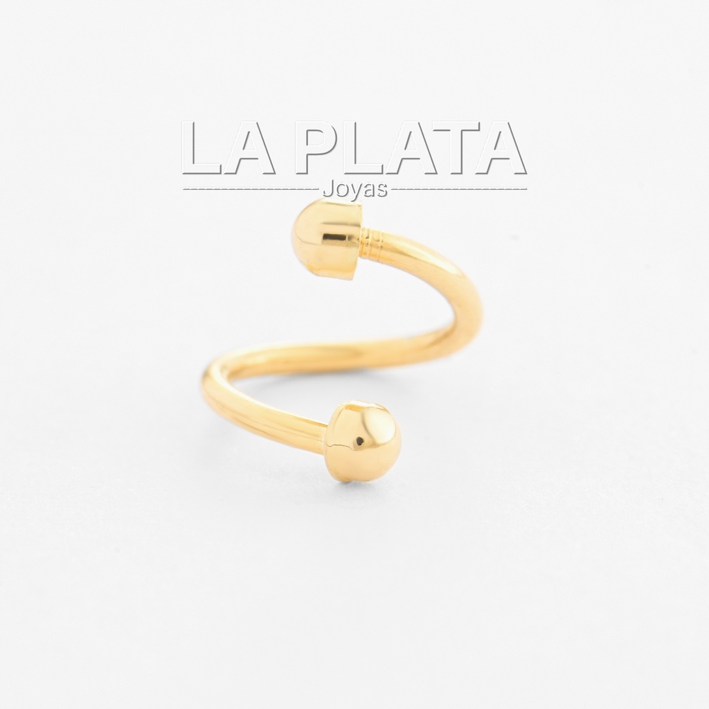 PIERCING SEMIRESORTE CON TUERCA