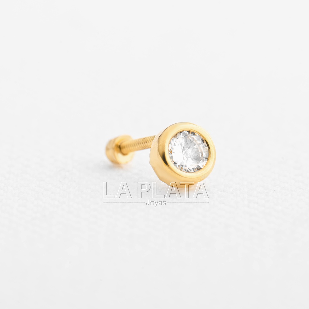 PIERCING CIRCÓN PLANO GRANDE CON TUERCA