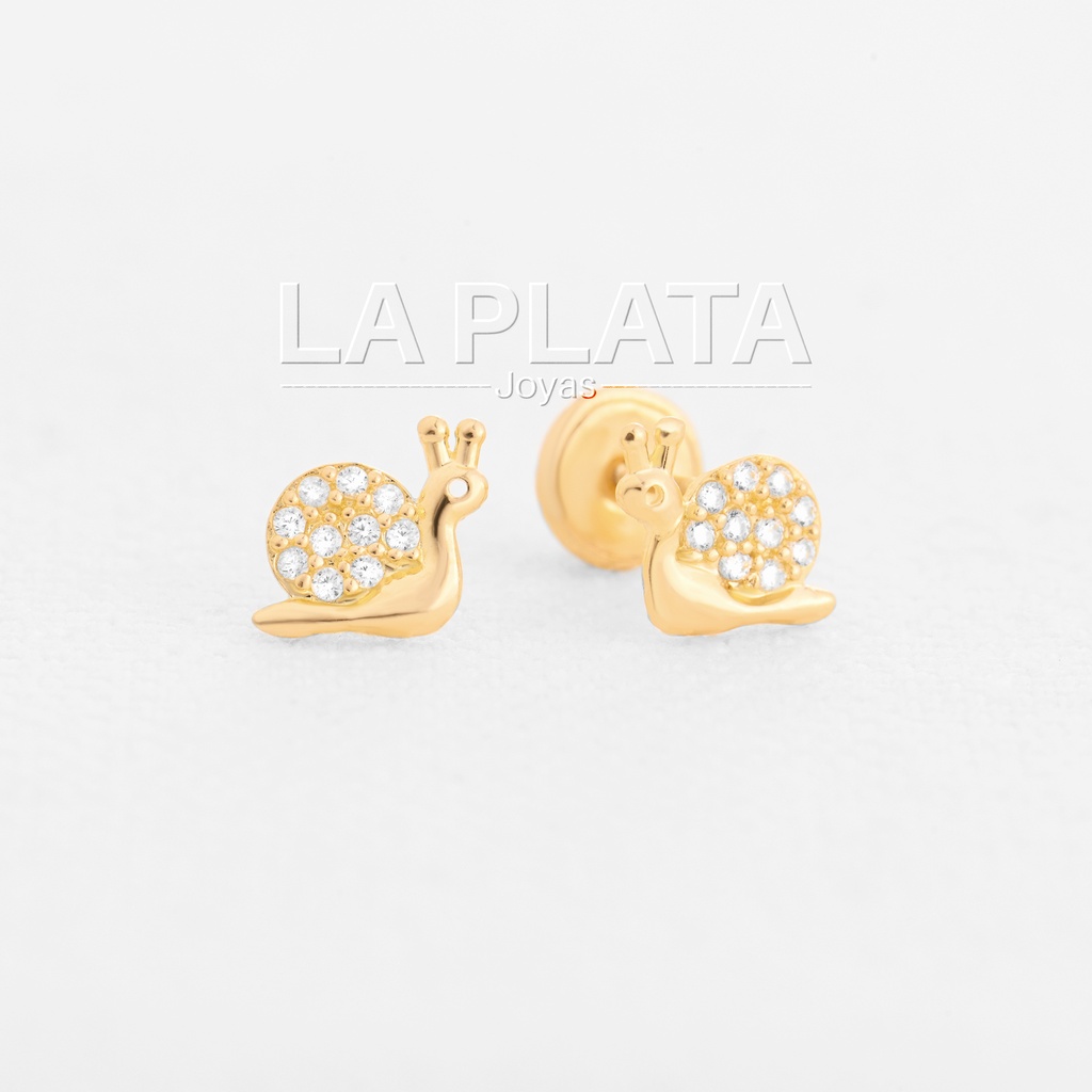TOPOS CARACOLES CIRCON BLANCO