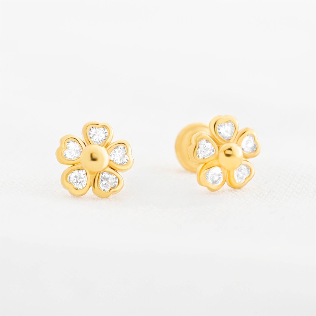 TOPOS FLOR RELLENA DE CIRCON 