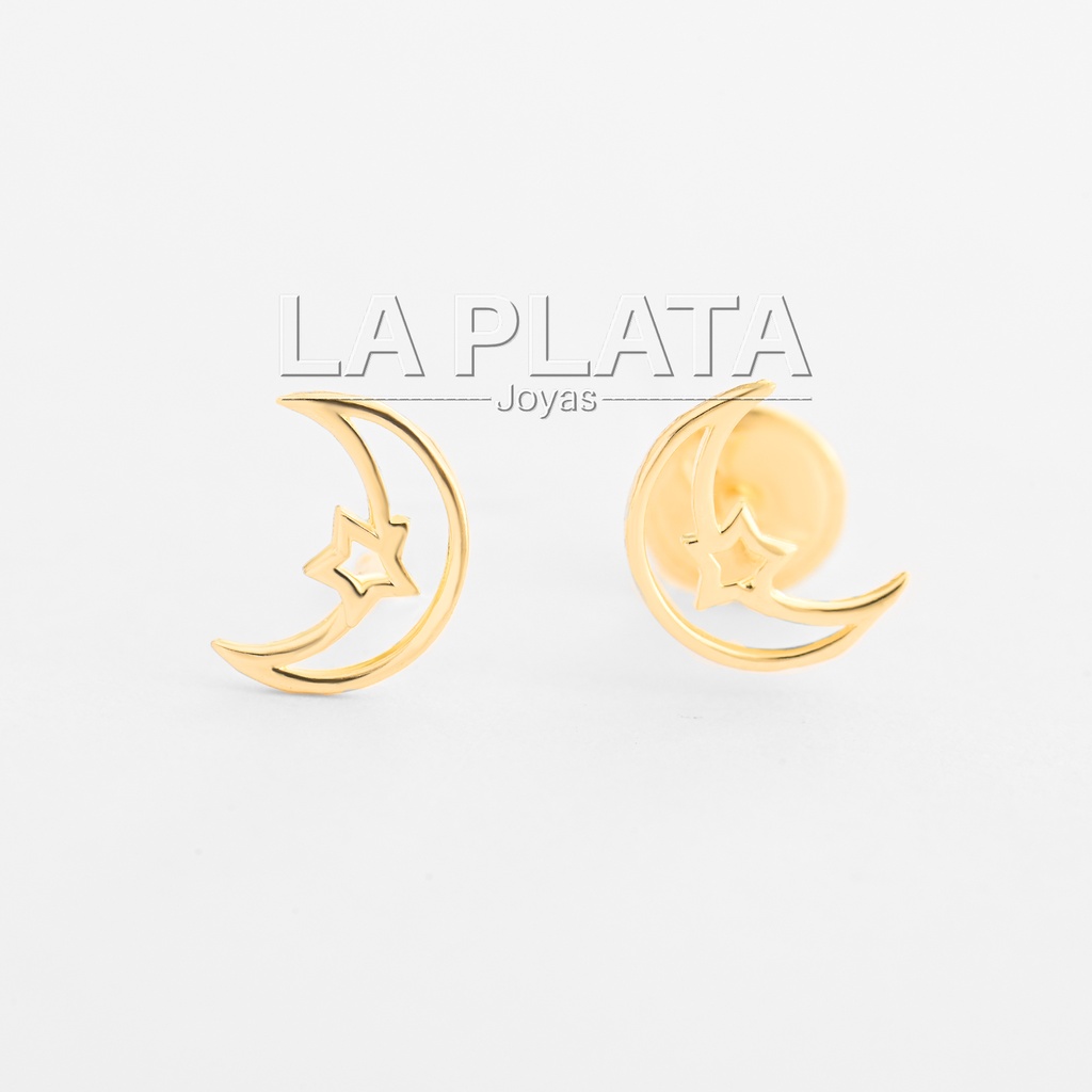 TOPOS LUNA HUECA CIRCONADA Y ESTRELLA