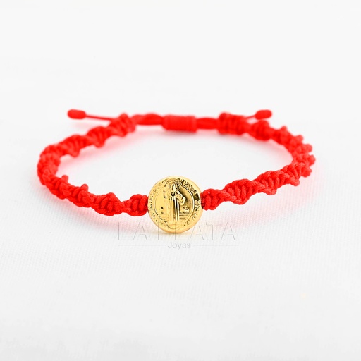 PULSERA SAN BENITO TAMBORCITO ORO AMARILLO 