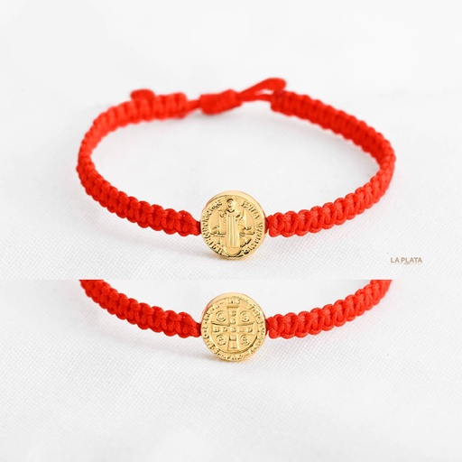 PULSERA SAN BENITO TAMBORCITO ORO AMARILLO 