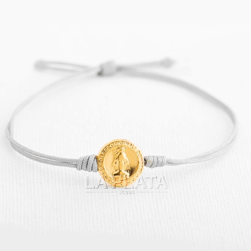 PULSERA LA MILAGROSA TAMBORCITO ORO AMARILLO 