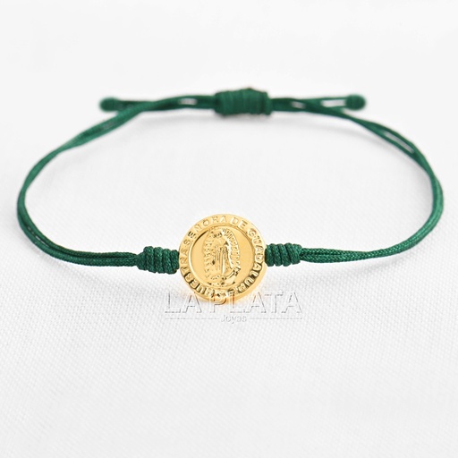 PULSERA LA GUADALUPANA TAMBORCITO ORO AMARILLO 
