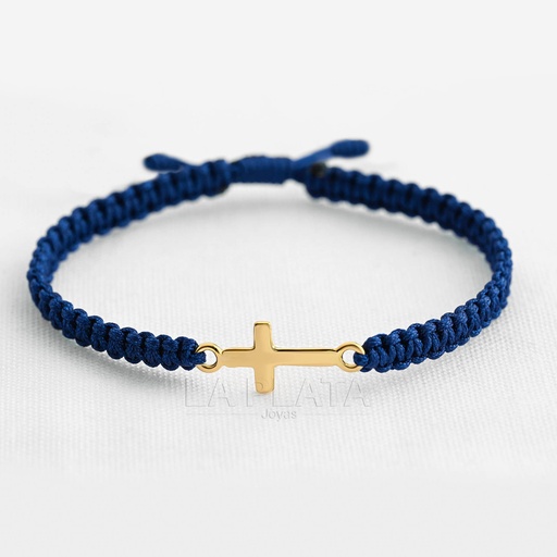 [PH189] PULSERA CRUZ GRUESA LISA