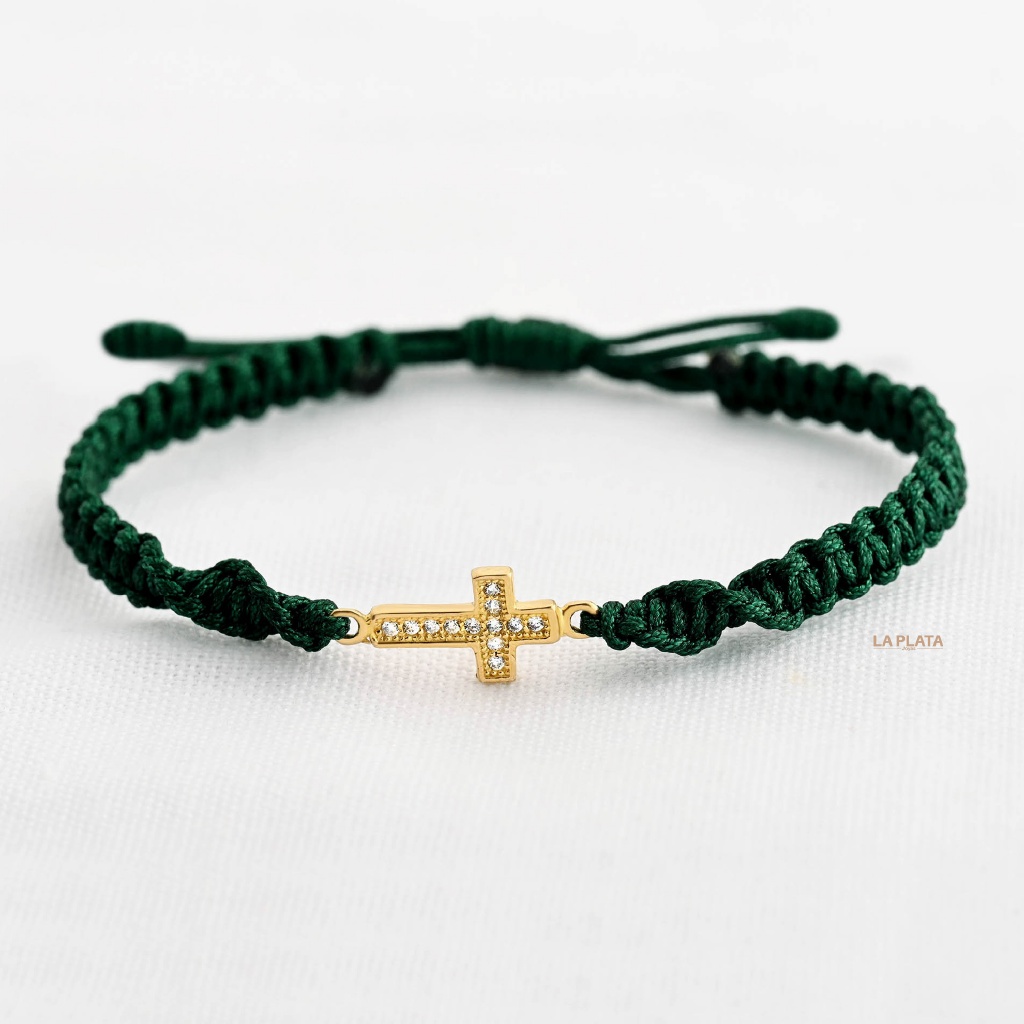 PULSERA CRUZ CIRCONADA PEQUEÑA