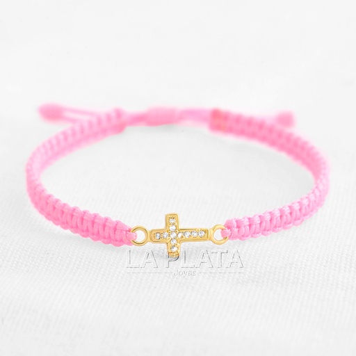 [PH199] PULSERA CRUZ CIRCONADA PEQUEÑA