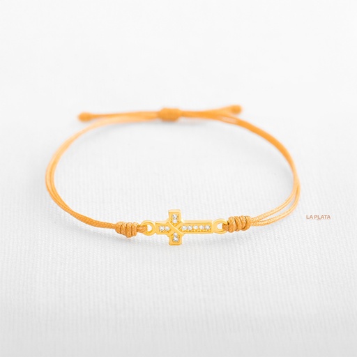 [PH200] PULSERA CRUZ CIRCONADA CON SÍMBOLO 