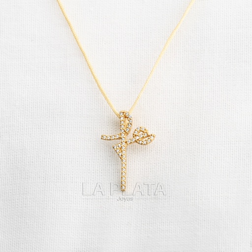 [PH229] PULSERA FE CURVA CIRCONADA