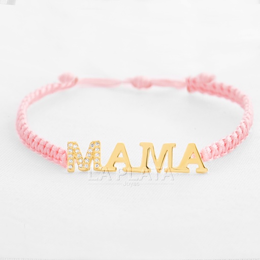 [PH303] PULSERA MAMÁ CIRCONADA Y LISA