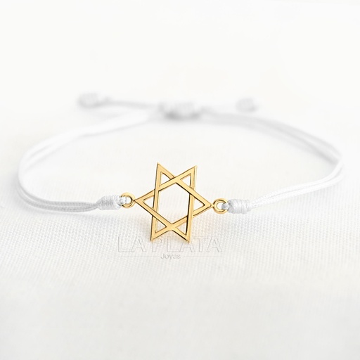 [PH355] PULSERA ESTRELLA DE DAVID HUECA 