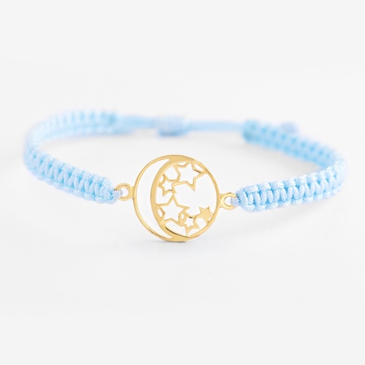 [PH358] PULSERA ESTRELLA LUNA CON ESTRELLAS