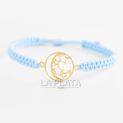[PH358] PULSERA ESTRELLA LUNA CON ESTRELLAS