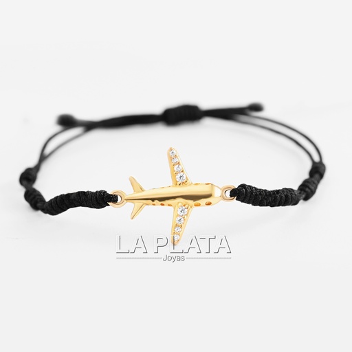 [PH379] PULSERA AVION CIRCONADO PESADO