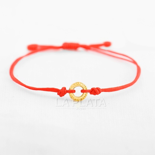 [PH397] PULSERA CIRCULO PLANO CON GRAVADO 