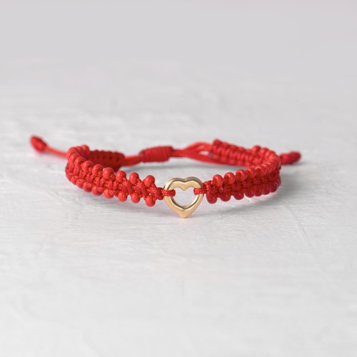 [PH472] PULSERA CORAZON CURVO PEQUEÑO SIX