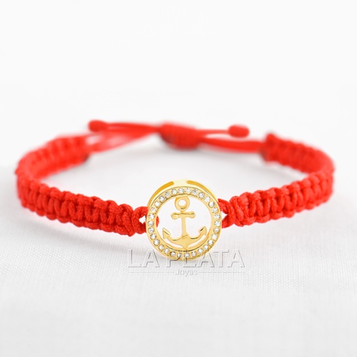[PH494] PULSERA ANCLA EN CIRCULO 