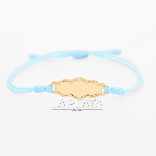 [PH549] PULSERA DE PLACA NUVE CON GRAVADO 