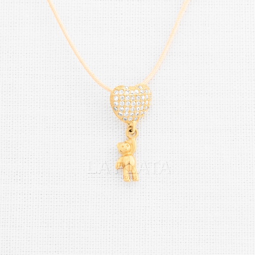 [PH618] PULSERA/DIJE OSO CORAZÓN