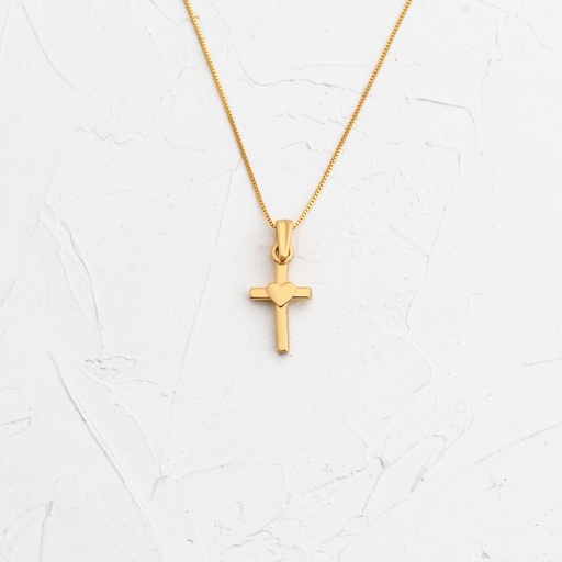 [DN269] DIJE CRUZ CON CORAZON 