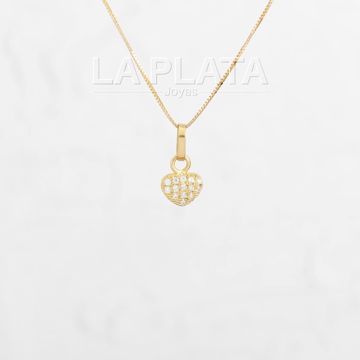 [DN281] DIJE CORAZON PEQUEÑO CIRCONADO 
