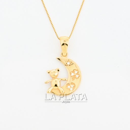 DIJE DE LUNA CON OSO 