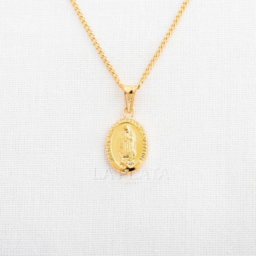 [DN413] DIJE  GUADALUPANA OVALADA RELLENA LVN