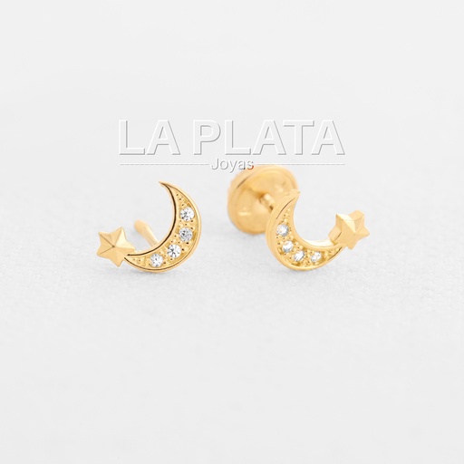 [TP186] TOPOS LUNA CIRCONADA Y ESTRELLA LISA