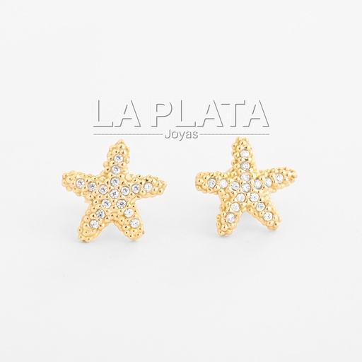 [TP235] TOPOS ESTRELLA RELLENA DE CIRCON GRANDE