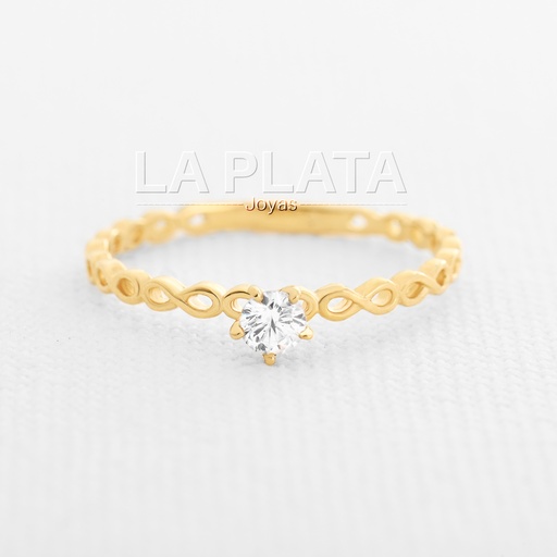 ANILLO CIRCON CON INFINITO 