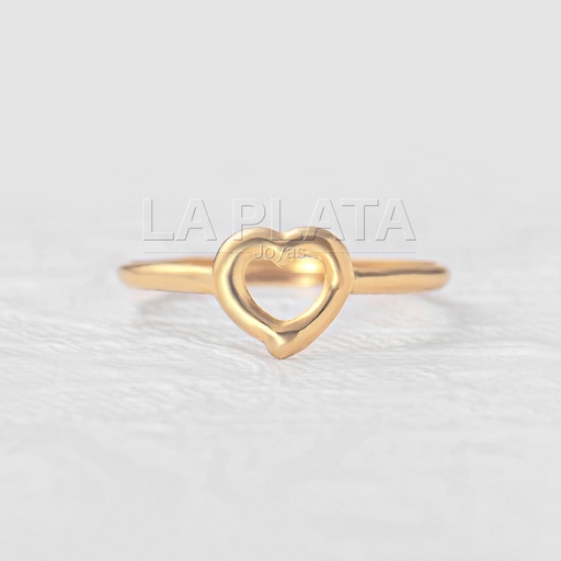 ANILLO SILUETA DE CORAZON PQ
