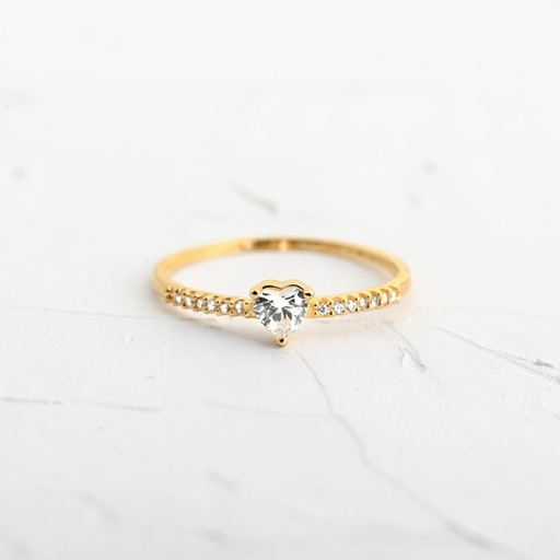 ANILLO CORAZON CON CIRCONES LATERALES